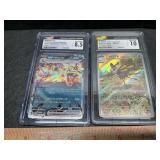 2 graded Pokï¿½mon cards