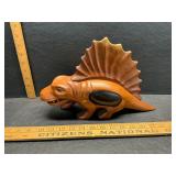 Wooden dinosaur with drawer