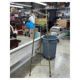 Large antique brass easel