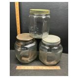 3 vintage jars