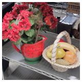 Glass Fruit Basket & Flower Pot