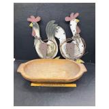 Dough Bowl & Chickens