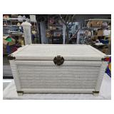 Wicker chest and contents 32*18*17 tall