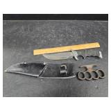 Knuckles and a knife