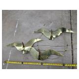 Vintage C. Jerï¿½ Seagulls brass wall sculpture