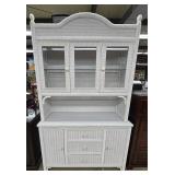 Henry Link Wicker China Cabinet 2 pieces