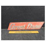 Metal Great Dane sign