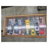 Diecasts with wood display cabinet
