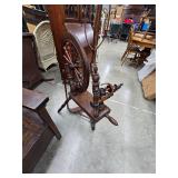 Antique spinning wheel