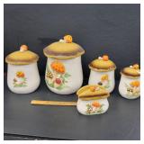 Sears Roebuck 1976 Mushroom Canister Set