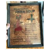 Vintage okra soup recipe framed