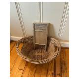 Basket and washboard