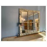 Window sash mirror and flag