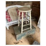 Vintage trunk and stool