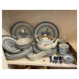 Rice flower plates and other Asian dinnerware