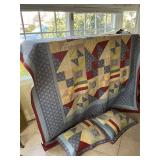 Quilt and pillows