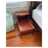 2 leather top end tables