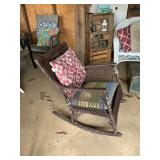 Antique wicker rocker