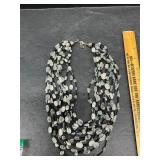 Stone necklace with sterling silver clasp & other