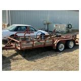 16ft tandem axle trailer with title