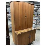 Antique step back cupboard 73ï¿½ tall