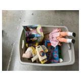 Tote with toys