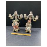 2 Ucagco Ceramic Candelabras