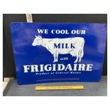 Metal milk sign