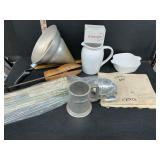 Misc Lot. Glass stir sticks, Goodyear mug,ect