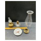 2 Mini Oil Lamps & others