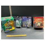 Baseball and football figures