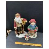 Santa and snowmen