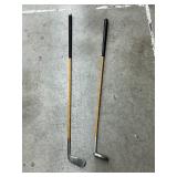 2 Wood Handle Golf Clubs