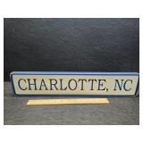 Charlotte NC wood sign