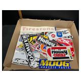 Vintage race stickers
