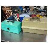 2 tackle boxes with contents