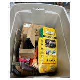 Tote of miscellaneous items