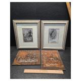 Embossed copper art and others