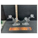 Crystal candle stands