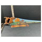 Painting on hand saw