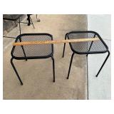 2 rod iron and mesh tables