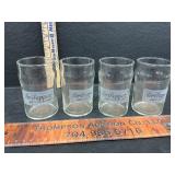 4 1940s Dr. Pepper glasses