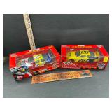 2 die cast race cars