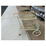Rod iron tea cart