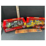 2 die cast race cars