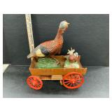 2 Wild Turkey Bottles & Wagon