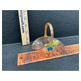 Vintage glass basket