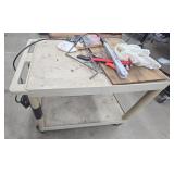 Luxor rolling cart and contents 36*24*27tall