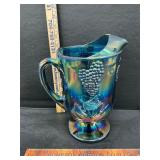 Carnival glass pitcher
