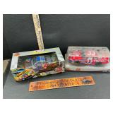 2 die cast race cars